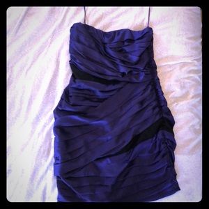 Purple Strapless Dress